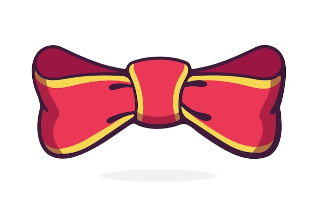 Ilustración vectorial de arco de Navidad dibujada a mano Clipart de dibujos animados con contorno aislado sobre fondo blanco