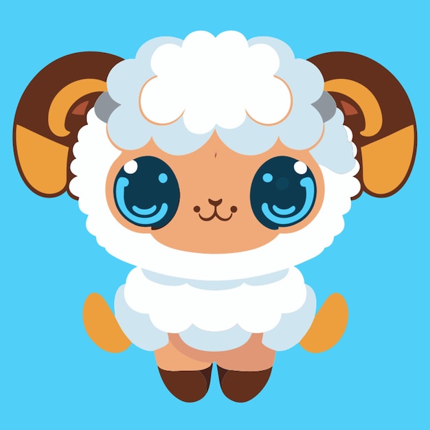 La ilustración vectorial de aries kawaii