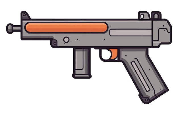 Vector ilustración vectorial de las armas de armas de las sub-armas mecánicas