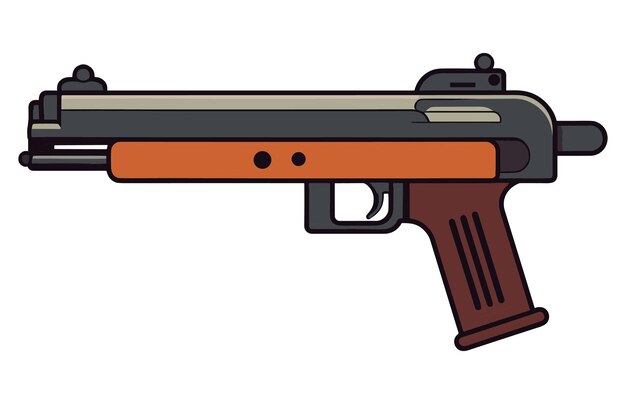 Vector ilustración vectorial de las armas de armas de las sub-armas mecánicas