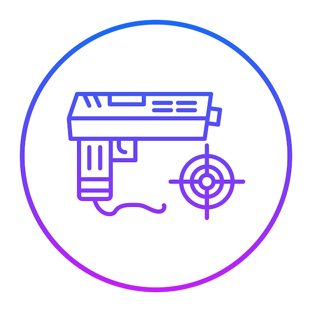 Ilustración vectorial de armas de juego