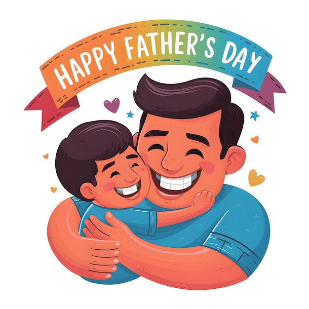 Una ilustración vectorial de arte festivo para el Feliz Día del Padre