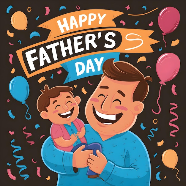 Una ilustración vectorial de arte festivo para el Feliz Día del Padre