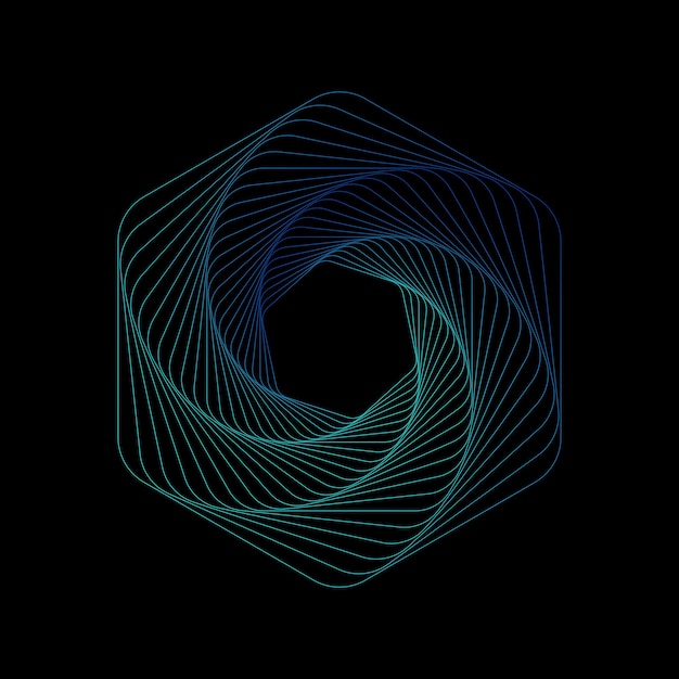 Ilustración vectorial de arte de línea de degradado abstracto Archivo original vibrante y fondo extraíble