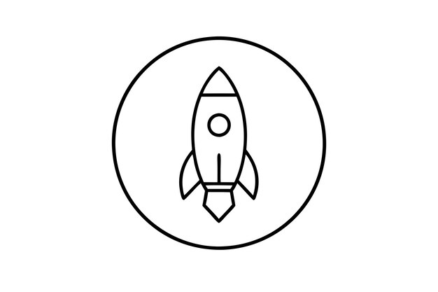 Ilustración vectorial del arte de la línea de Rockter