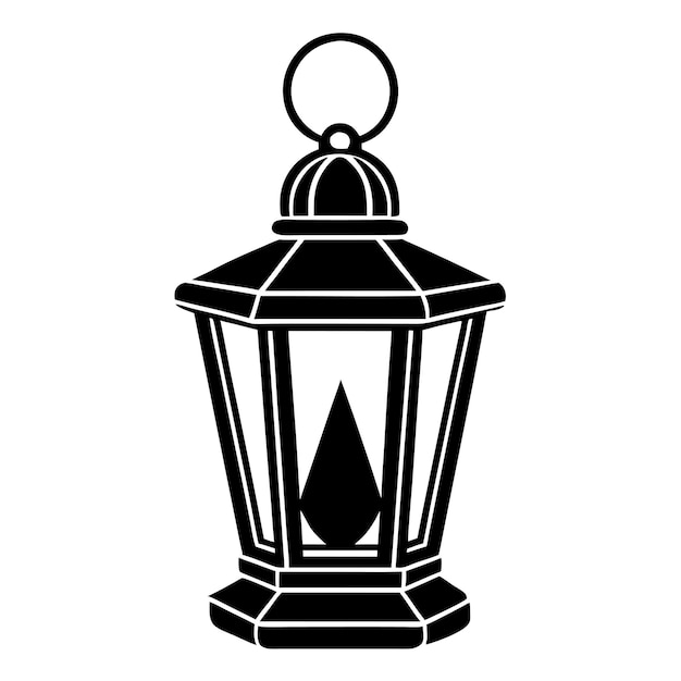 Ilustración vectorial de arte de línea de silueta de linterna elegante para proyectos de diseño creativo