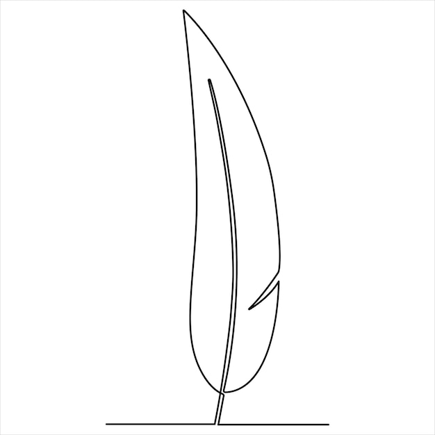 Ilustración vectorial de arte de una sola línea de pluma continua