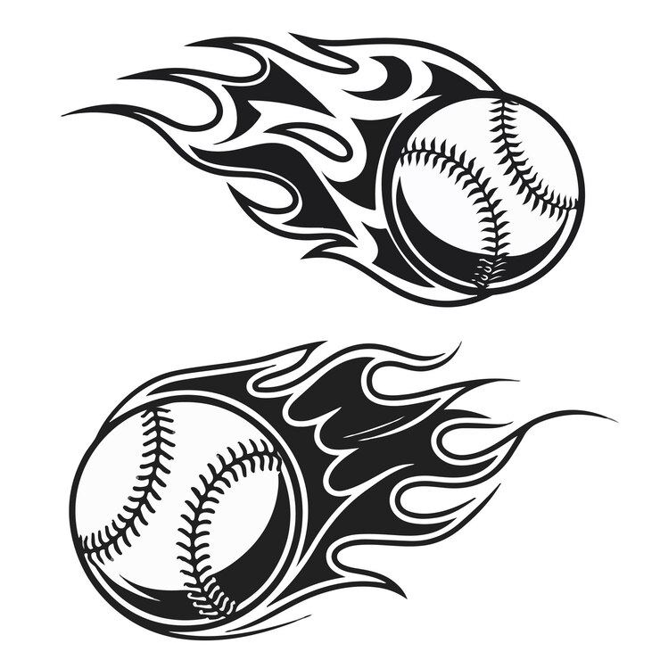 Vector ilustración vectorial de arte tradicional de la pelota de béisbol