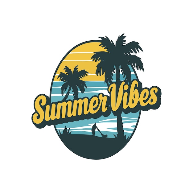 Ilustración vectorial de arte de las vibraciones de verano