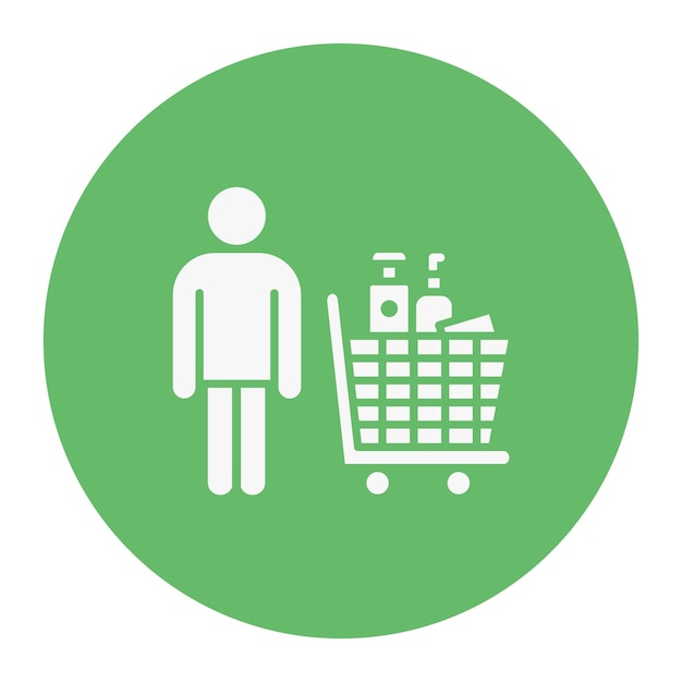 Ilustración vectorial de artículos de compras