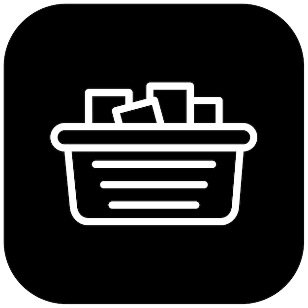 Ilustración vectorial de artículos de compras