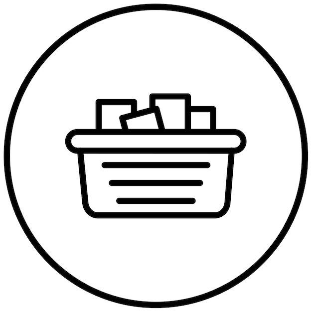 Ilustración vectorial de artículos de compras