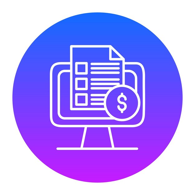 Ilustración vectorial de artículos pagados