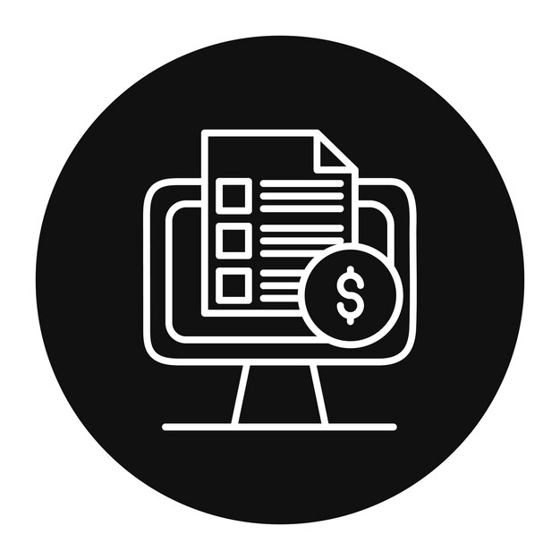 Ilustración vectorial de artículos pagados