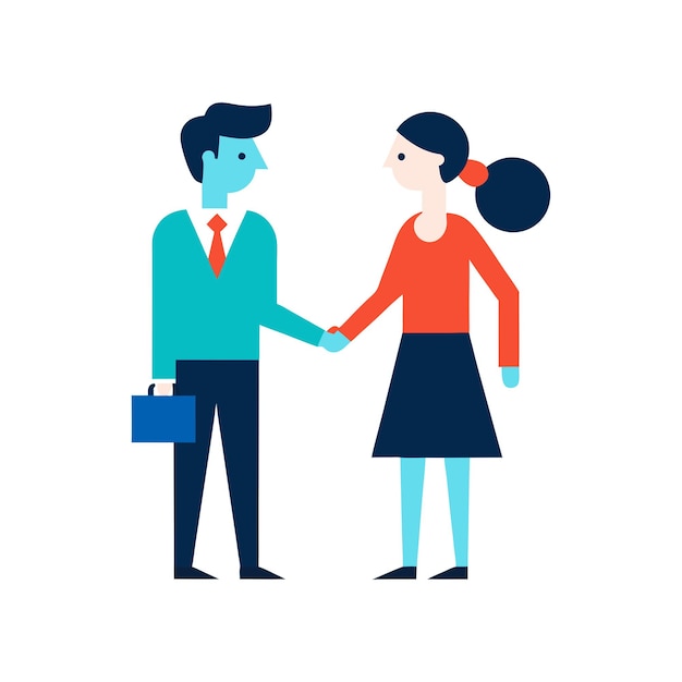 Ilustración vectorial de la asociación de negocios
