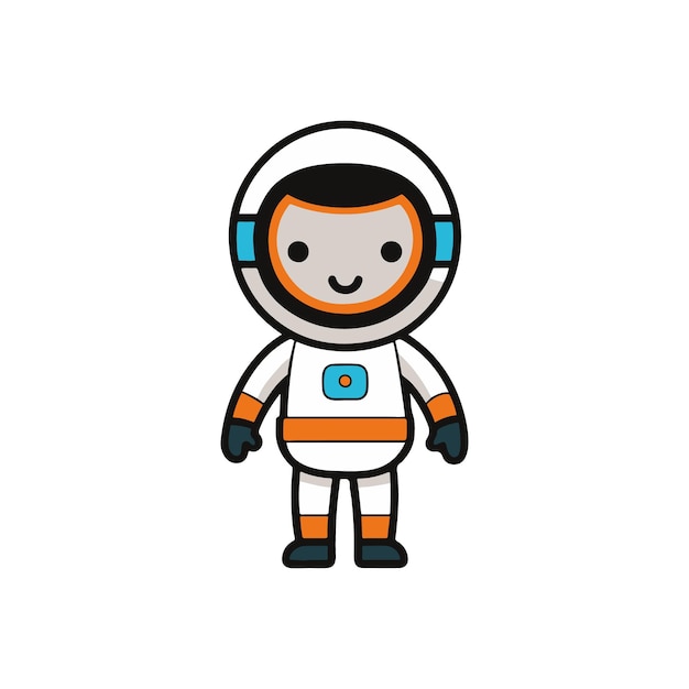 Ilustración vectorial de un astronauta muy lindo