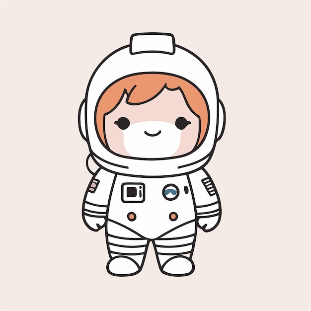 Ilustración vectorial de astronautas para niños