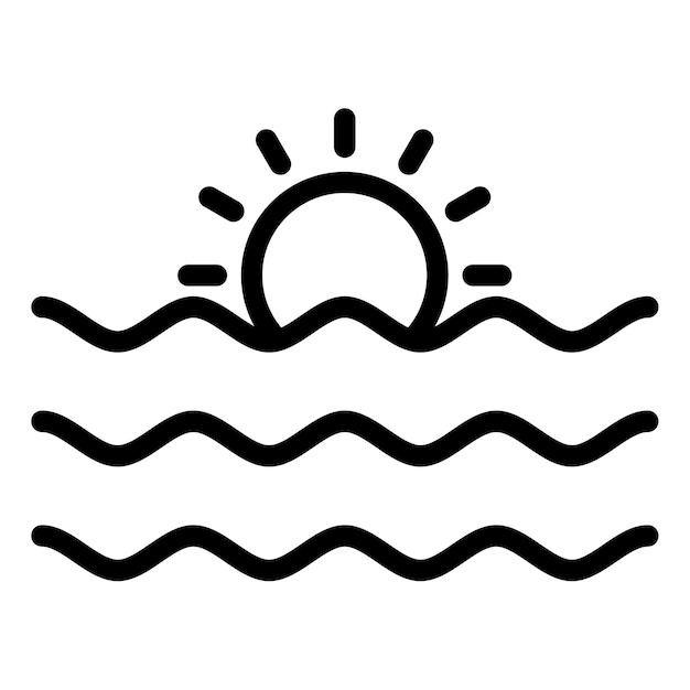 Ilustración vectorial del atardecer