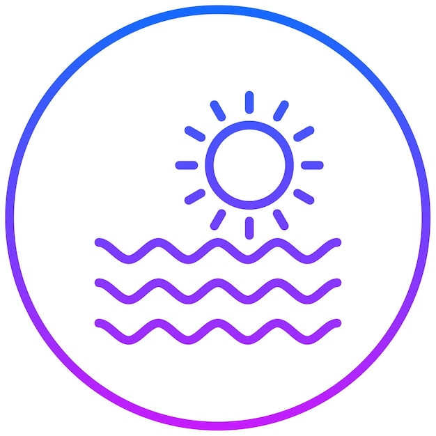 Ilustración vectorial del atardecer