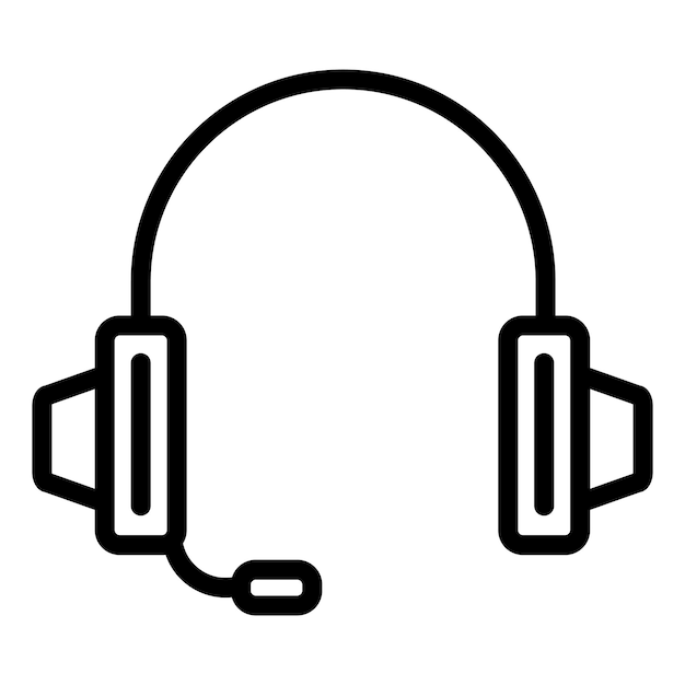 Ilustración vectorial del auricular