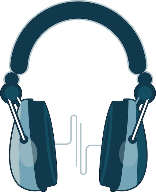 Vector ilustración vectorial de unos auriculares de diadema abiertos