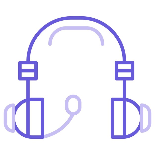 Ilustración vectorial de los auriculares