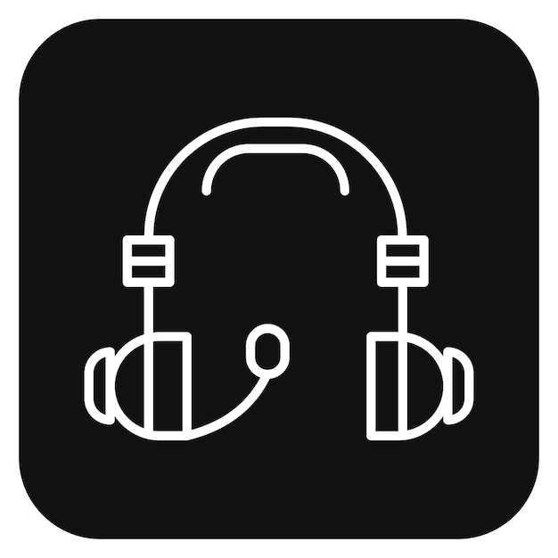 Ilustración vectorial de los auriculares