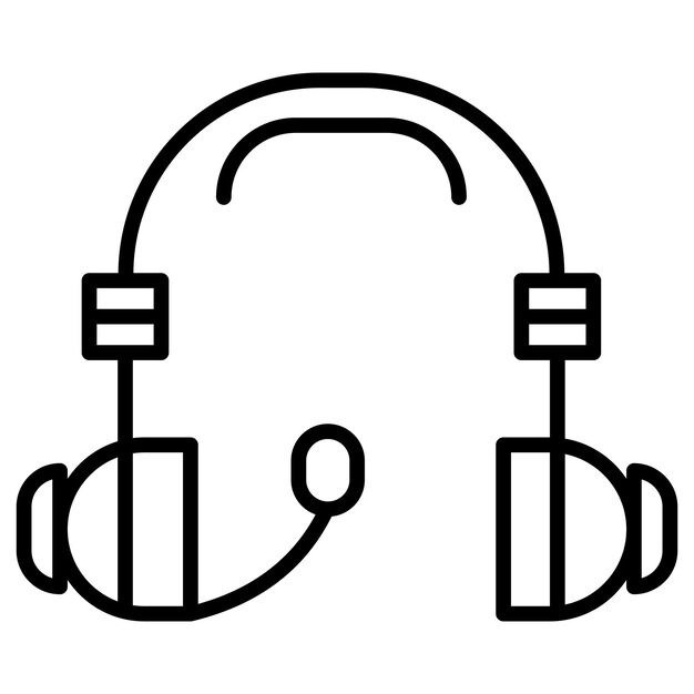 Ilustración vectorial de los auriculares
