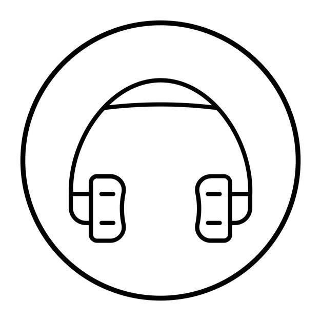 Vector ilustración vectorial de los auriculares