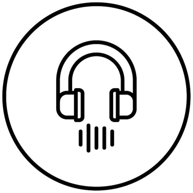 Ilustración vectorial de los auriculares