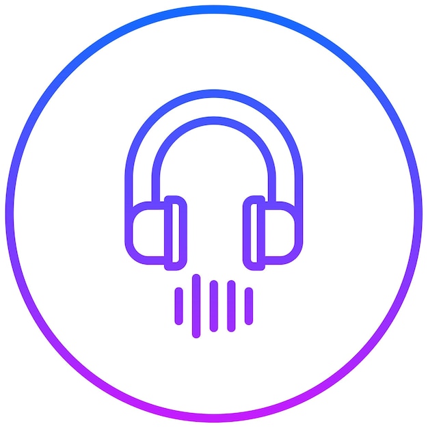 Ilustración vectorial de los auriculares