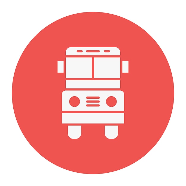 Ilustración vectorial del autobús escolar