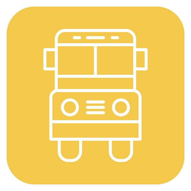 Ilustración vectorial del autobús escolar