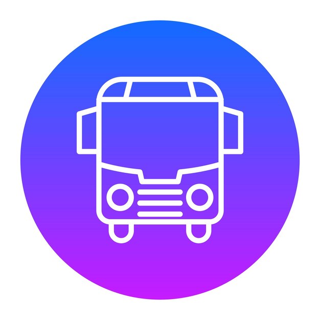 Ilustración vectorial del autobús escolar