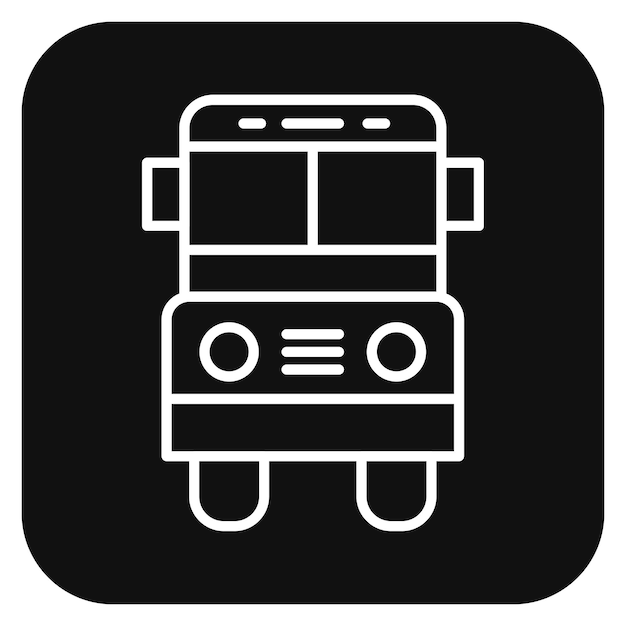 Ilustración vectorial del autobús escolar