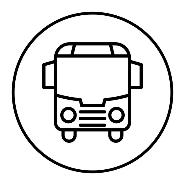 Ilustración vectorial del autobús escolar