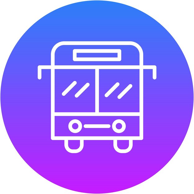 Ilustración vectorial del autobús escolar