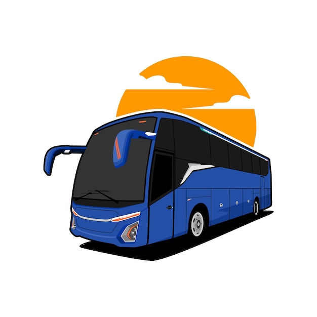 ilustración vectorial de autobús moderno