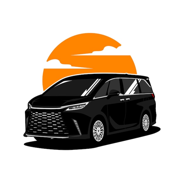 Ilustración vectorial automotriz MPV coche de lujo