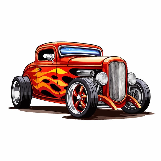 Vector ilustración vectorial del automóvil americano de hot rod