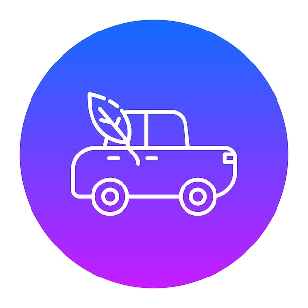 Ilustración vectorial del automóvil ecológico