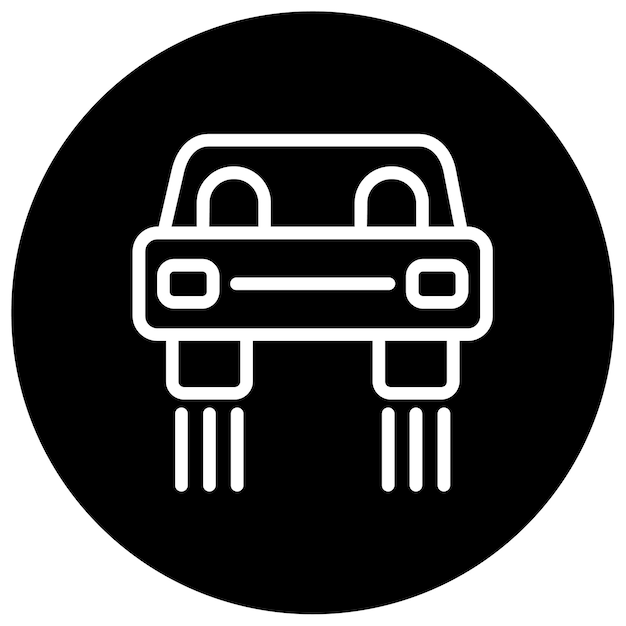Ilustración vectorial del automóvil flotante