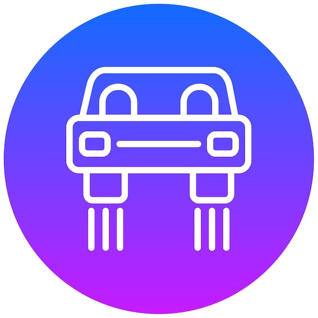 Ilustración vectorial del automóvil flotante