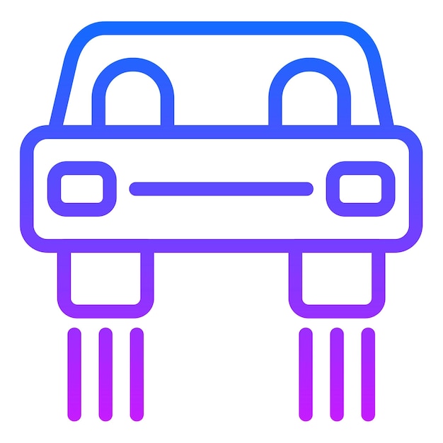 Ilustración vectorial del automóvil flotante