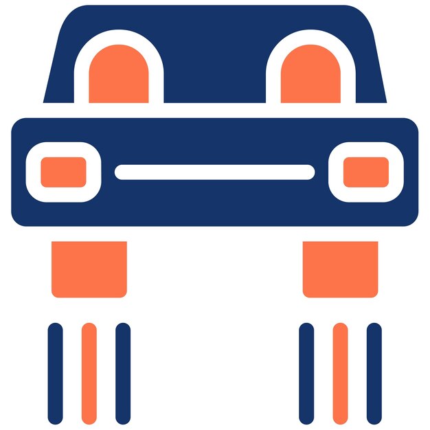 Ilustración vectorial del automóvil flotante