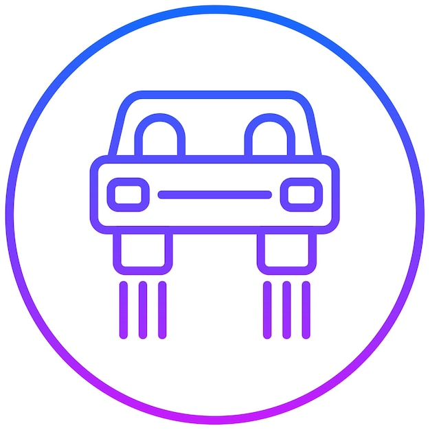 Ilustración vectorial del automóvil flotante