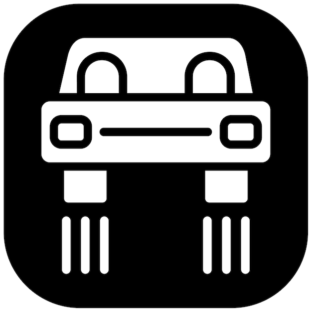 Ilustración vectorial del automóvil flotante