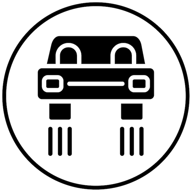 Ilustración vectorial del automóvil flotante