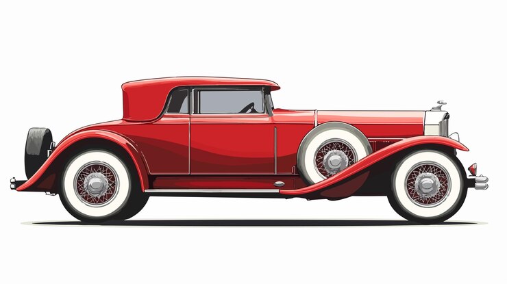 Vector ilustración vectorial de automóviles americanos antiguos para los entusiastas del retro