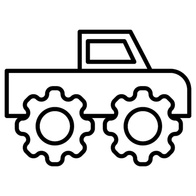 Ilustración vectorial de automóviles de Bigfoot